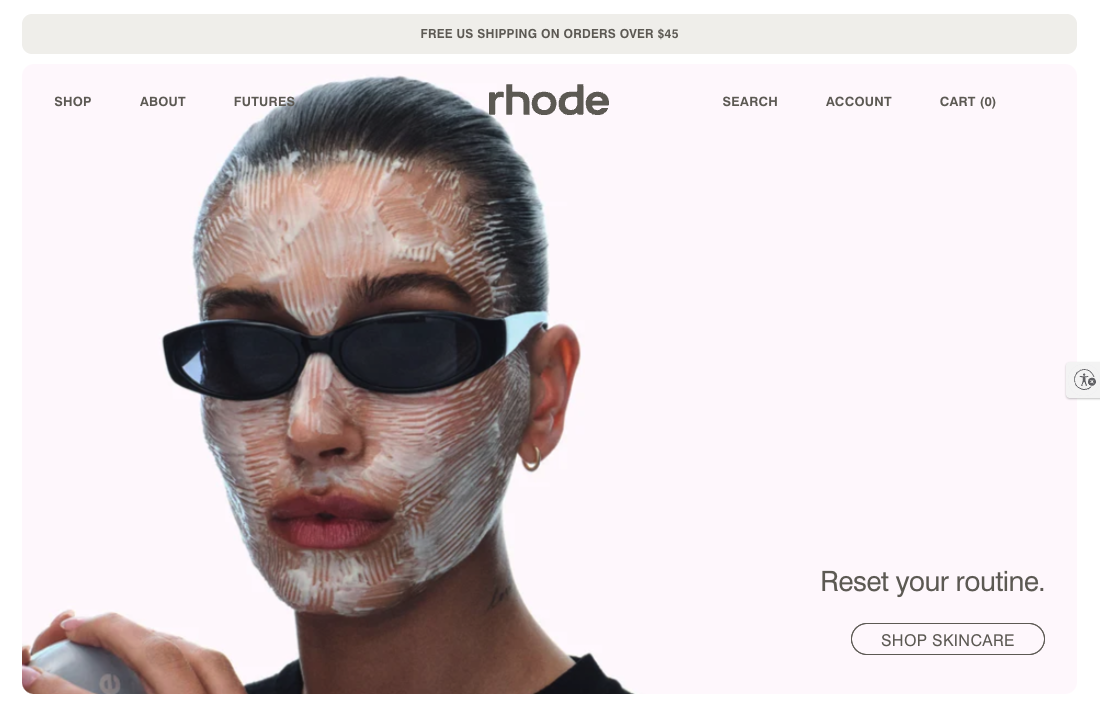 Rhode Skin website
